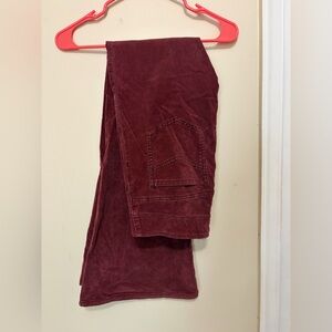 Free People Burgundy Corduroy Bell Bottoms